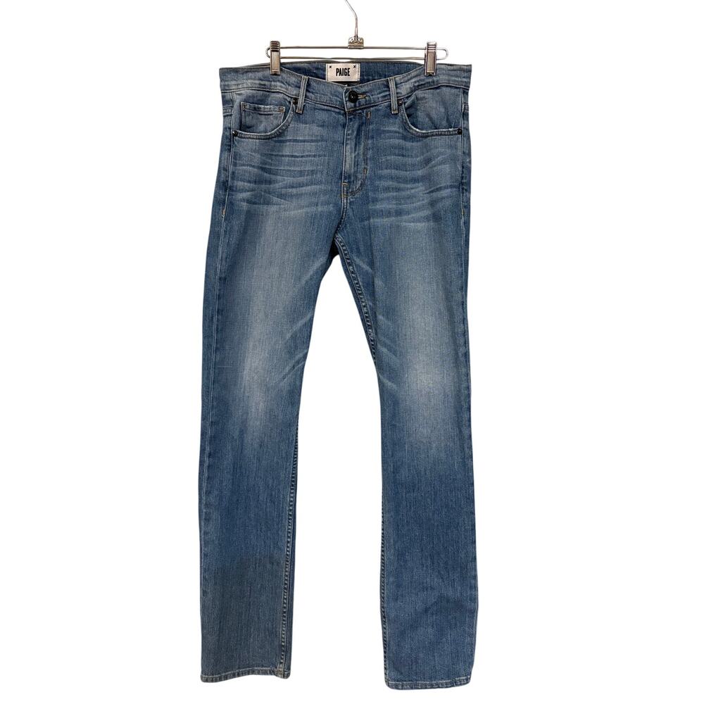 Paige Men's‎ Size 32 Medium Wash Straight Leg Denim Jeans